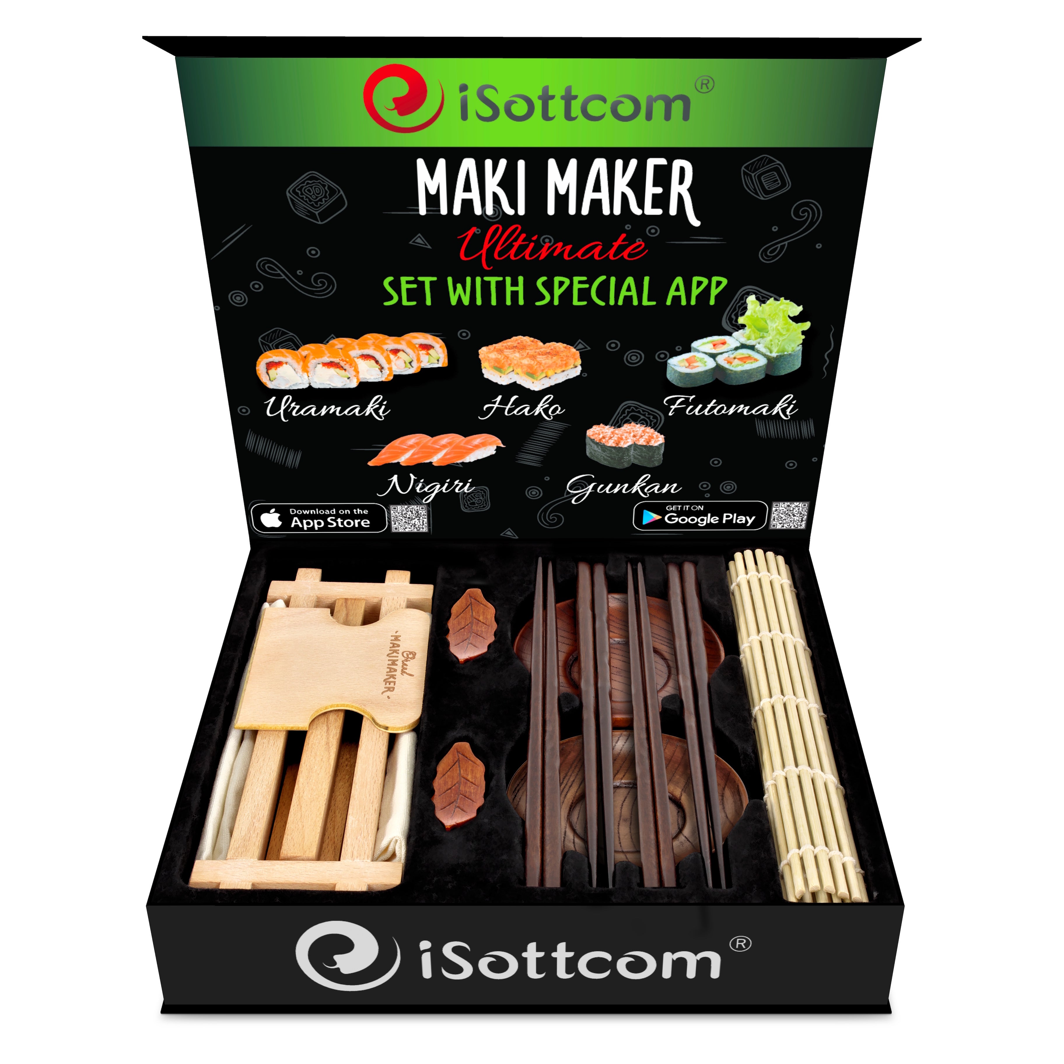 Maki Maker Ultimate Set in einer edlen Geschenke Box und kostenloser App
