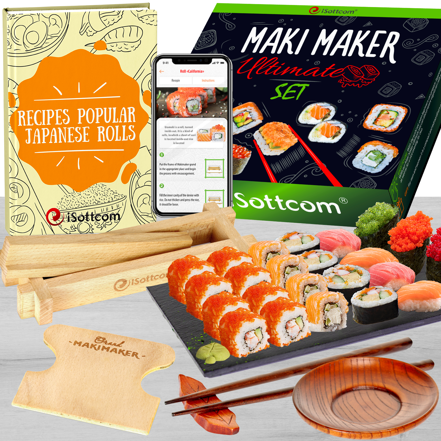 Maki Maker Ultimate Set in einer edlen Geschenke Box und kostenloser App