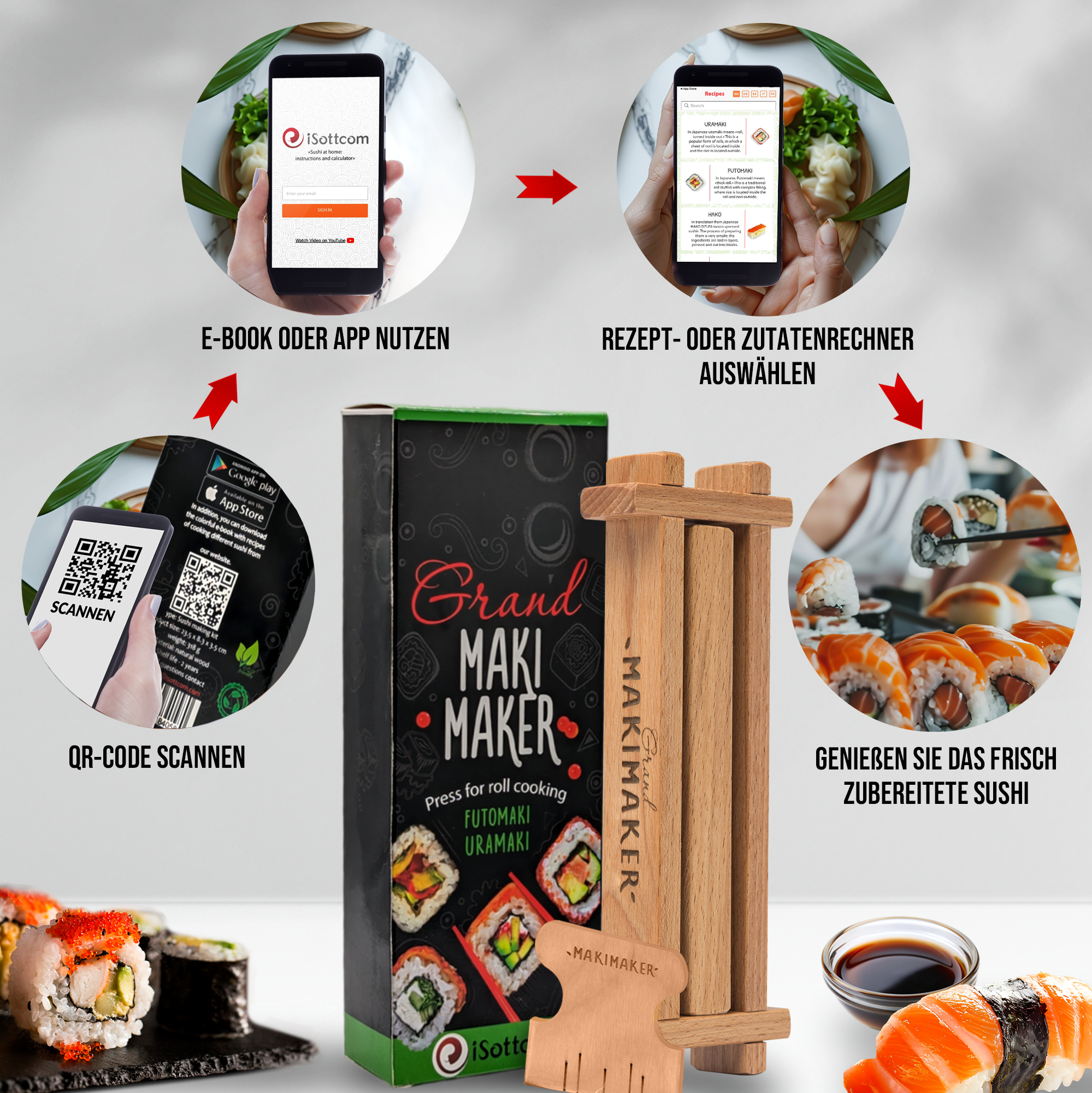 iSottcom Sushi-Making Kit | kinderleicht Sushi selbst machen!
